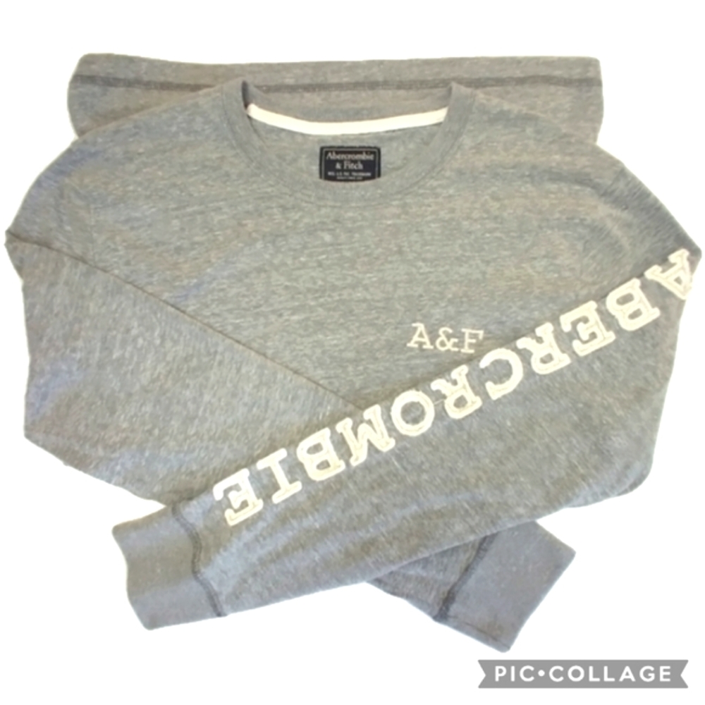 Abercrombie & Fitch Mens LS Logo Tee Shirt S